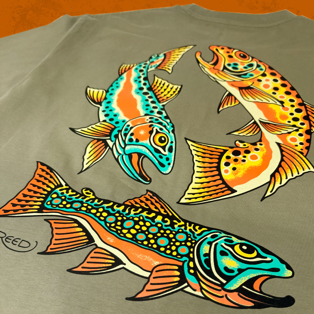 Triple Trout Vol II Tee – Crooked Creek Holler