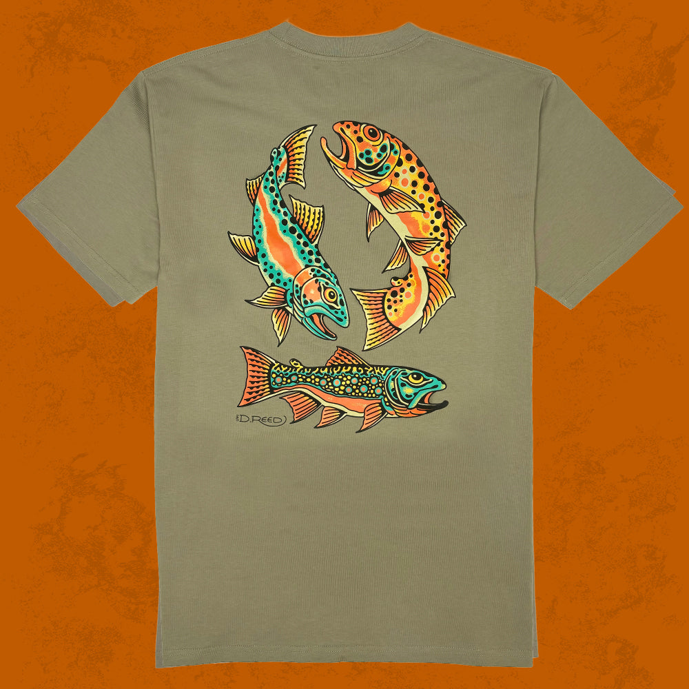 Triple Trout Vol II Tee – Crooked Creek Holler