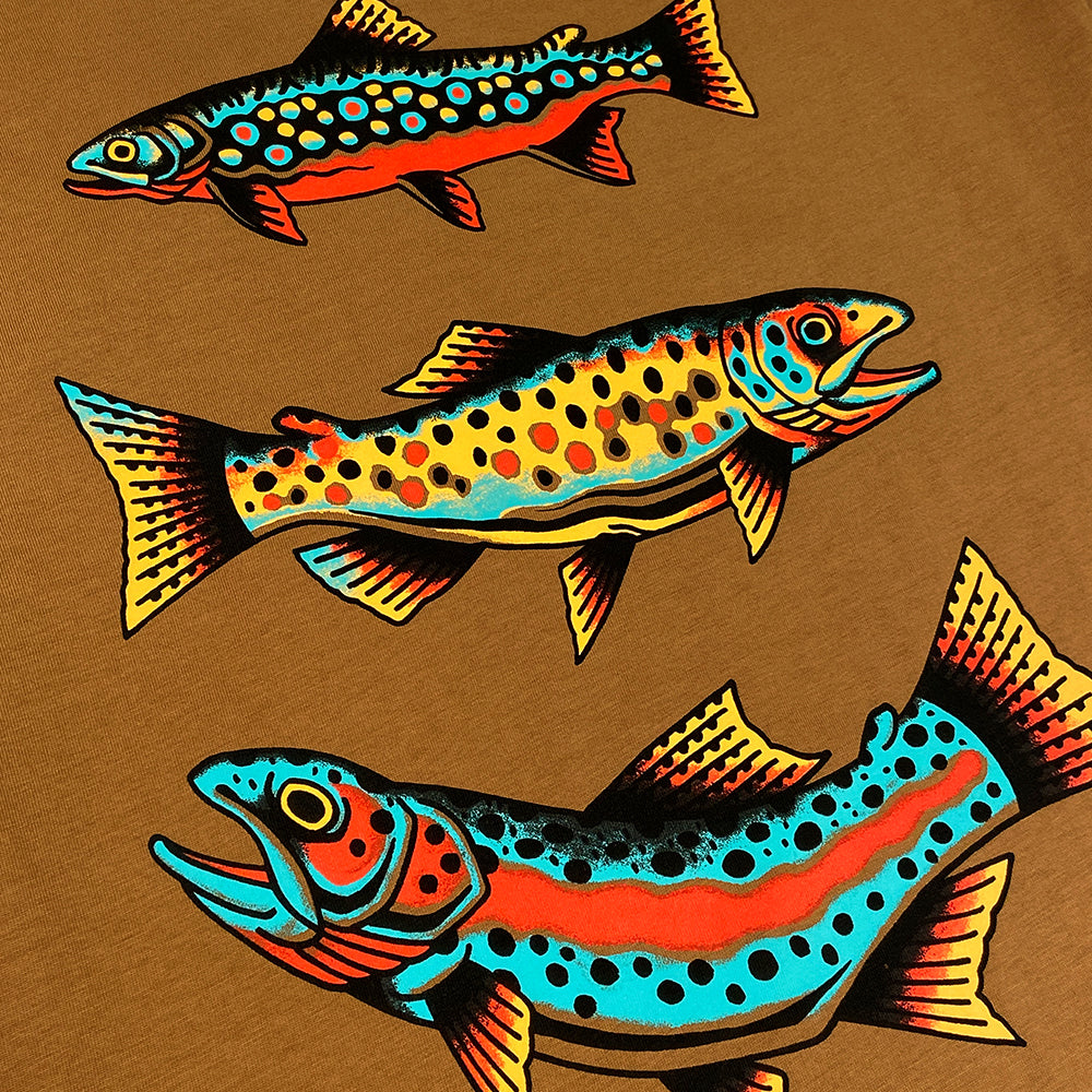 Triple Trout Tee – Crooked Creek Holler