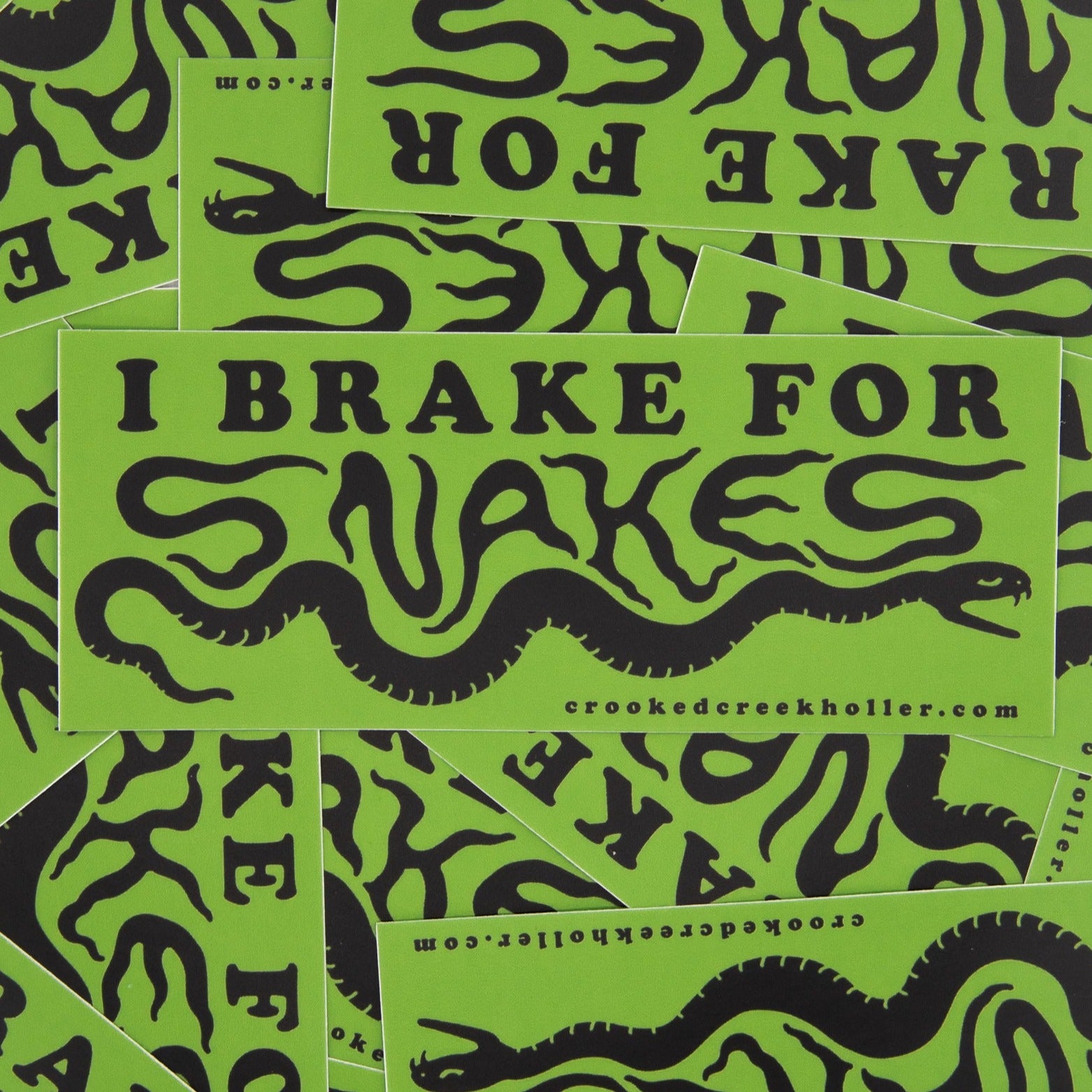 I Brake For Snakes Sticker