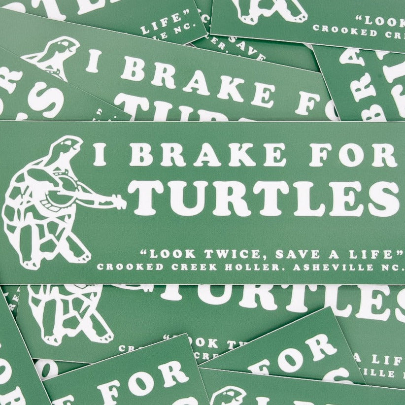 I Brake For Turtles Sticker